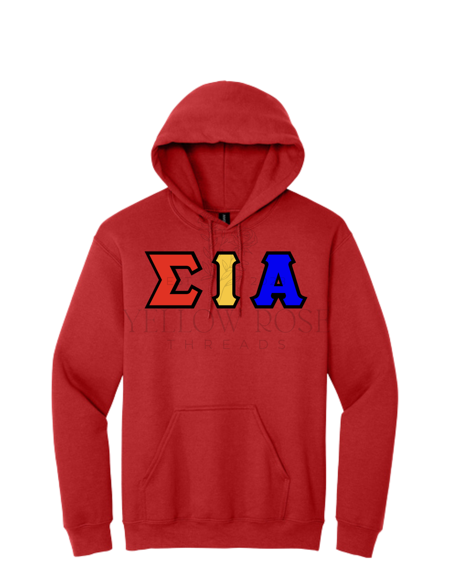 Sigma Iota Alpha Letters- Red Hoodie
