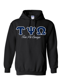 TPO Letters- Black Hoodie w/Org Name