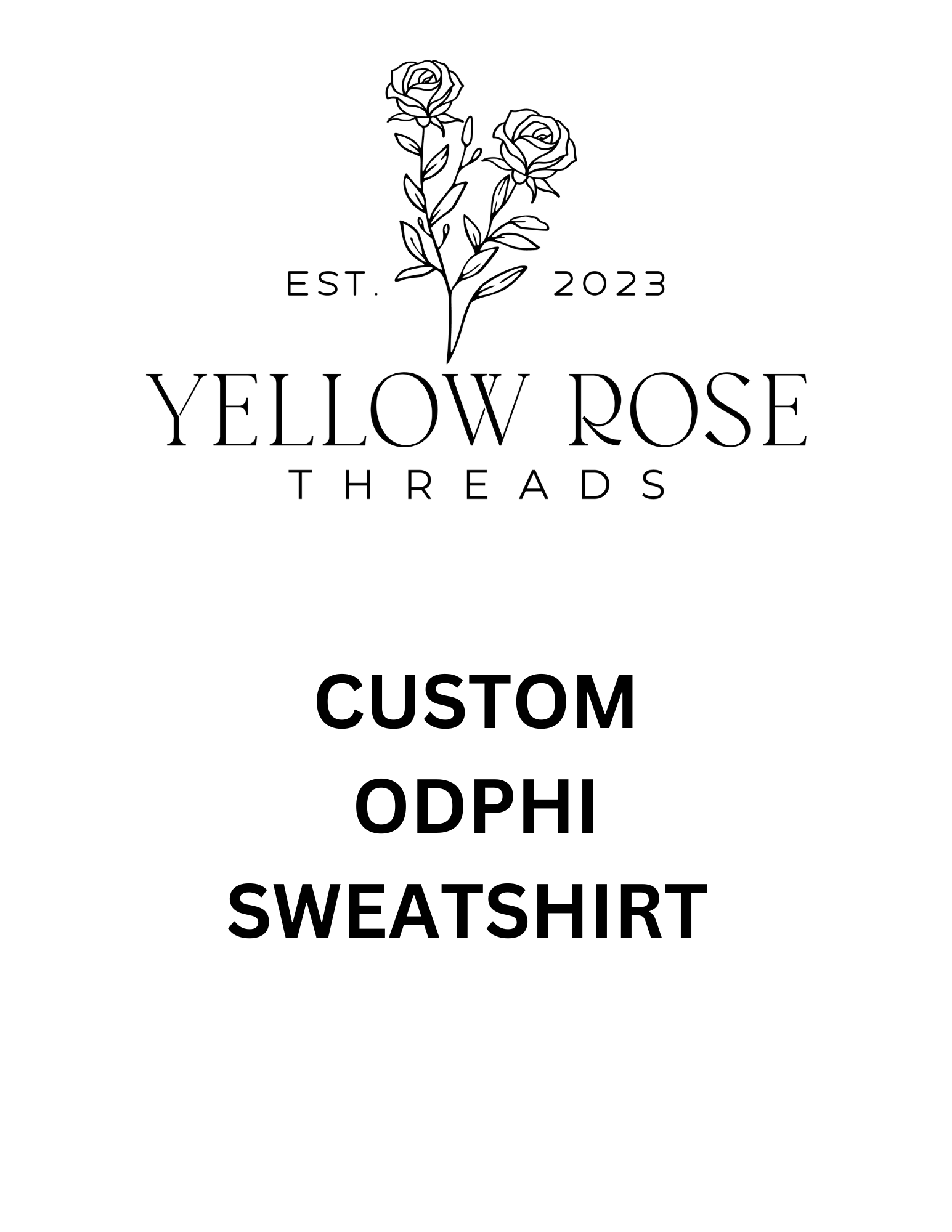 Omega Delta Phi Custom Letter Sweatshirt