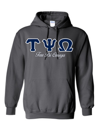 TPO Letters- Charcoal Hoodie w/Org Name