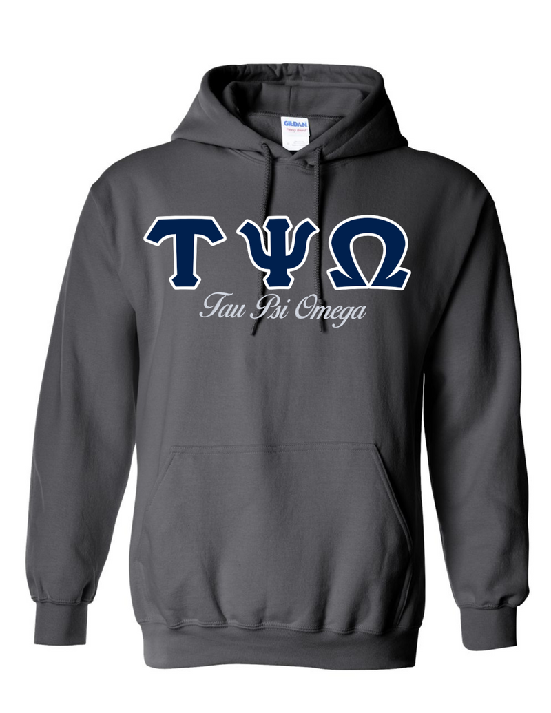 TPO Letters- Charcoal Hoodie w/Org Name