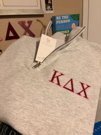 Kappa Delta Chi Quarter Zip- Small Letters