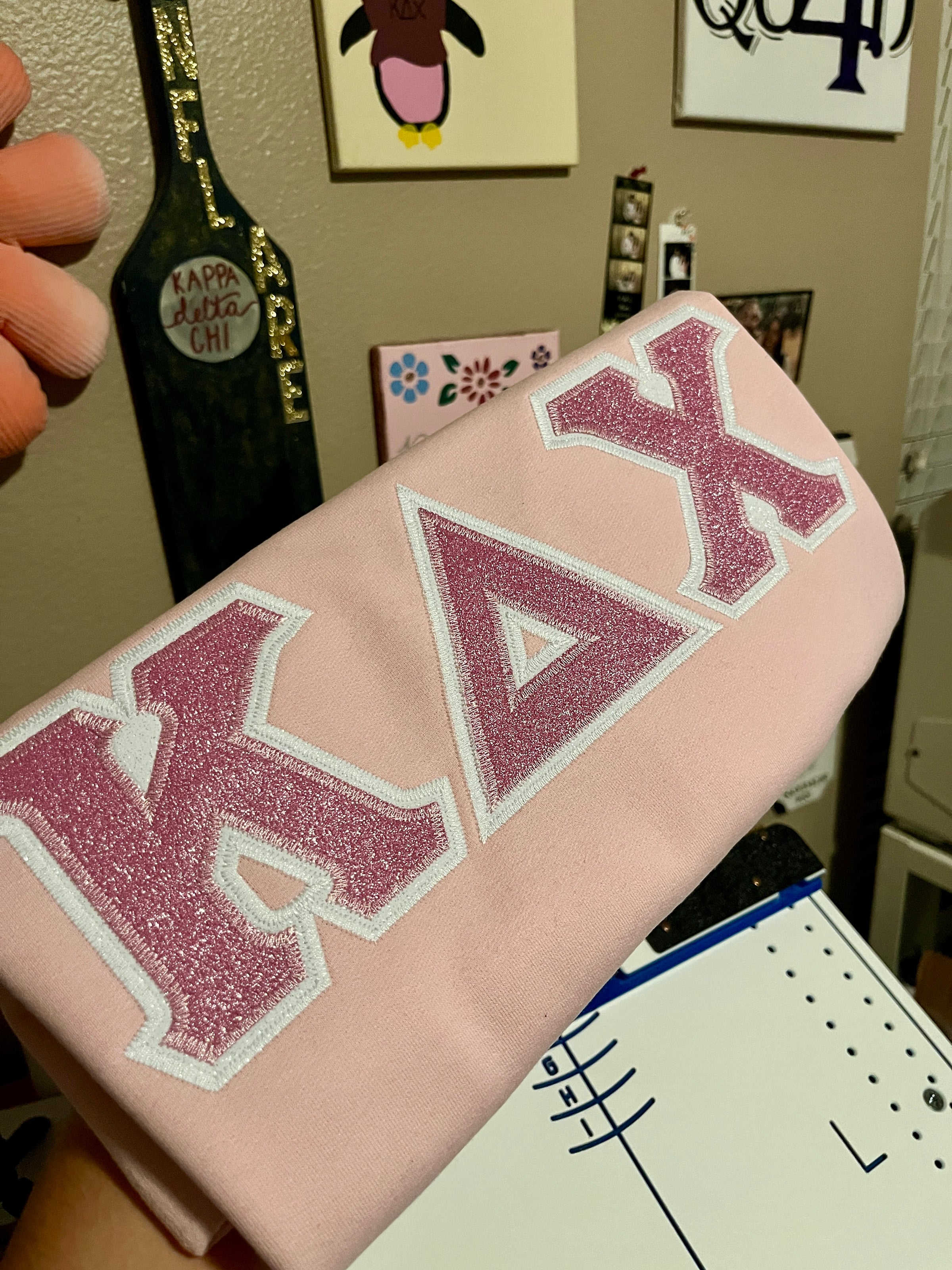 Kappa Delta Chi Double Glitter Letters