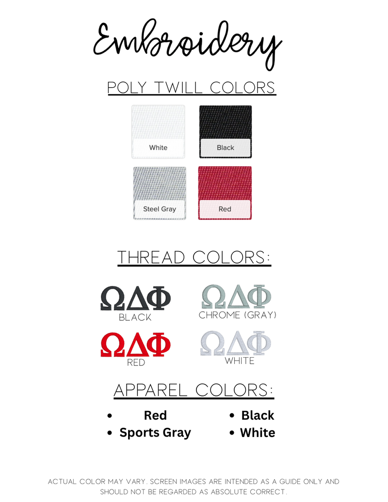 Omega Delta Phi Custom Letter Shirt