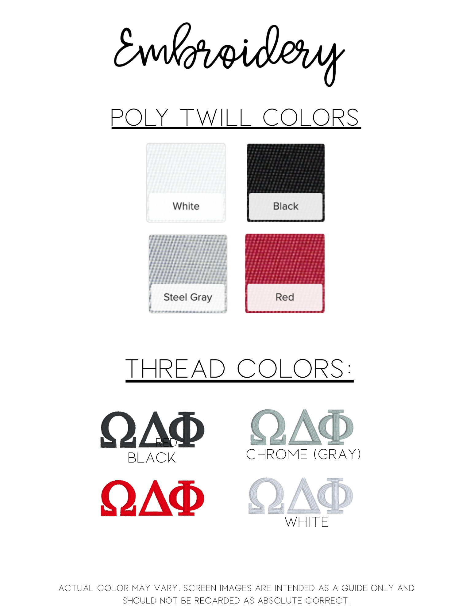 Omega Delta Phi Quarter-zip Letters