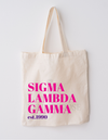 Sigma Lambda Gamma Large Org Name Tote Bag