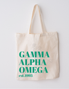 Gamma Alpha Omega Large Org Name Tote Bag