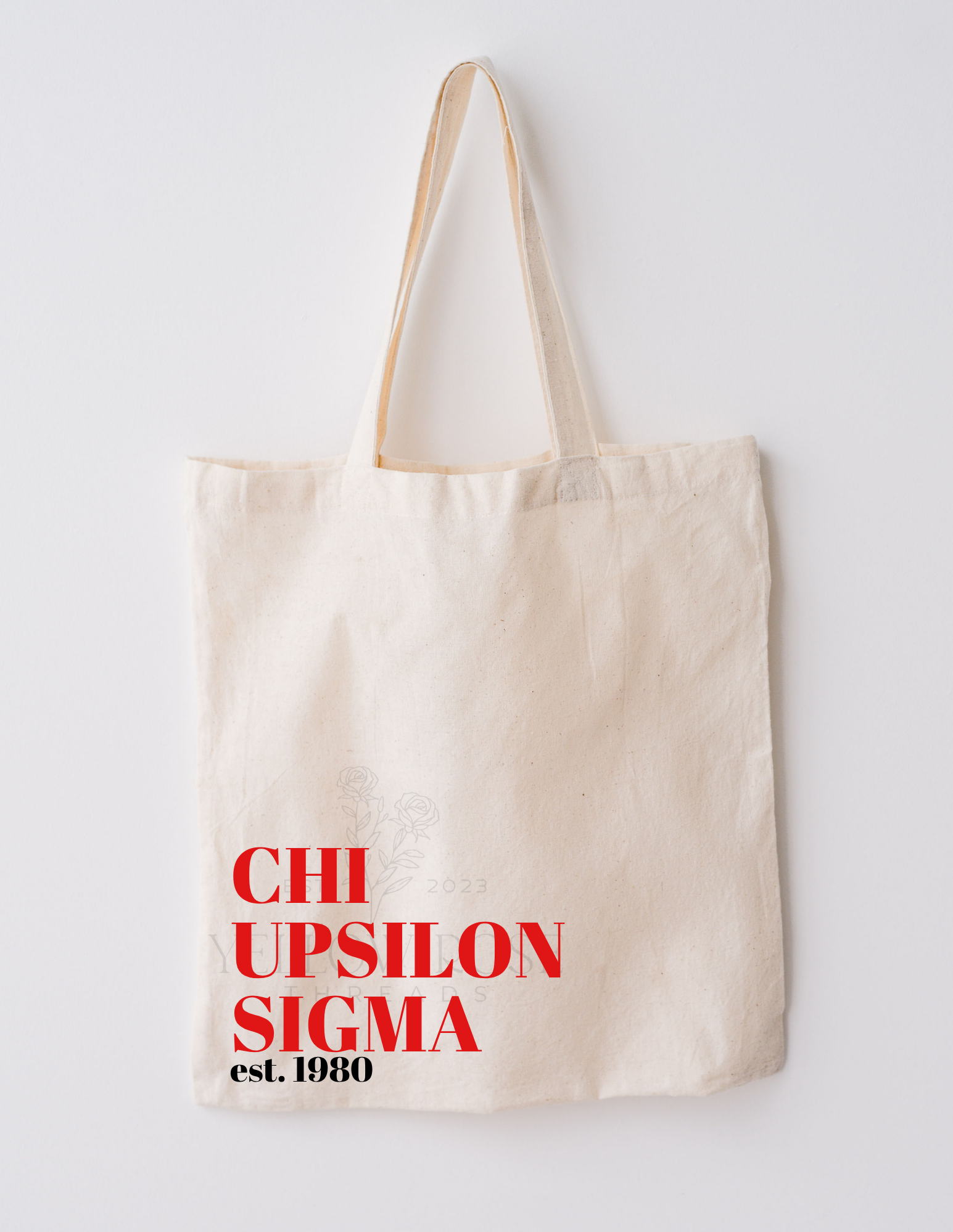 Chi Upsilon Sigma Large Org Name Tote Bag