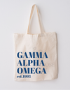 Gamma Alpha Omega Large Org Name Tote Bag