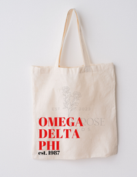 Omega Delta Phi Large Org Name Tote Bag