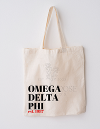 Omega Delta Phi Large Org Name Tote Bag