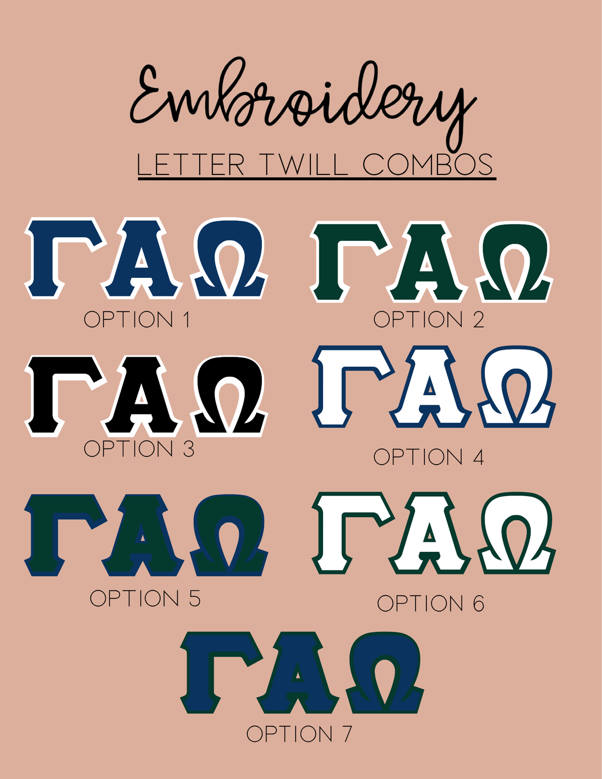 Gamma Alpha Omega Quarter-zip Letters