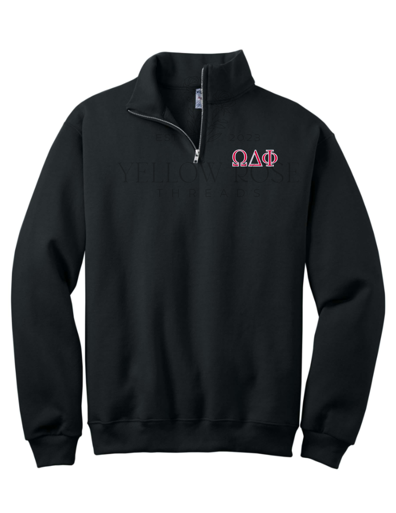 Omega Delta Phi Quarter Zip- Small Letters