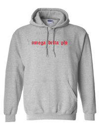 Omega Delta Phi Old English Hoodie