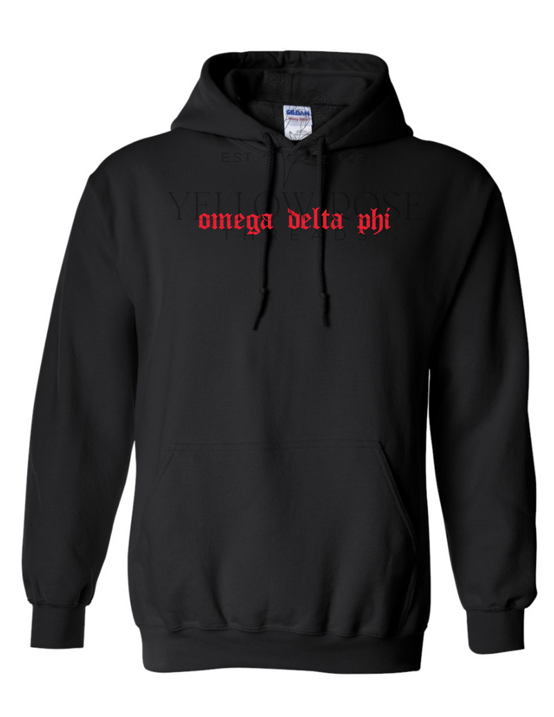 Omega Delta Phi Old English Hoodie
