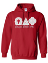 Omega Delta Phi Letters- Red Hoodie w/Org Name