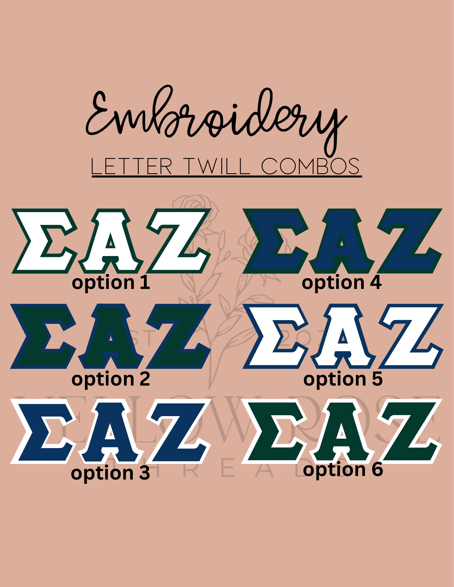 Sigma Alpha Zeta Letters- Forest Green Quarterzip