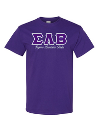 SLB Letters- Purple T-Shirt w/Org Name