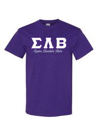 SLB Letters- Purple T-Shirt w/Org Name