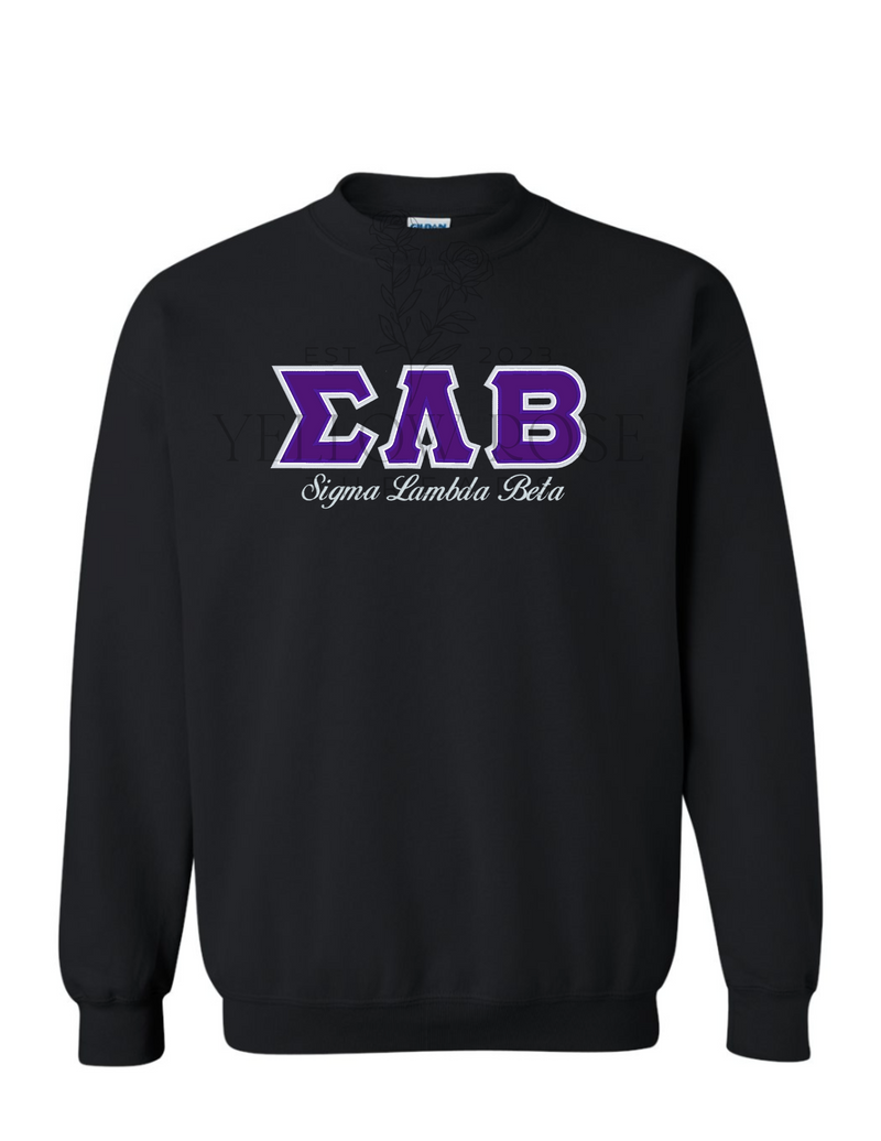 SLB Letters- Black Sweatshirt w/Org Name
