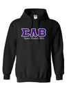 SLB Letters- Black Hoodie w/Org Name