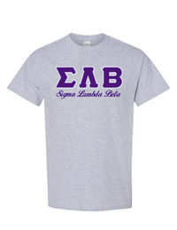 SLB Letters- Gray T-Shirt w/Org Name