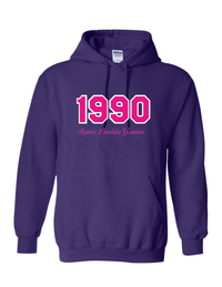 Sigma Lambda Gamma 1990 Purple Hoodie