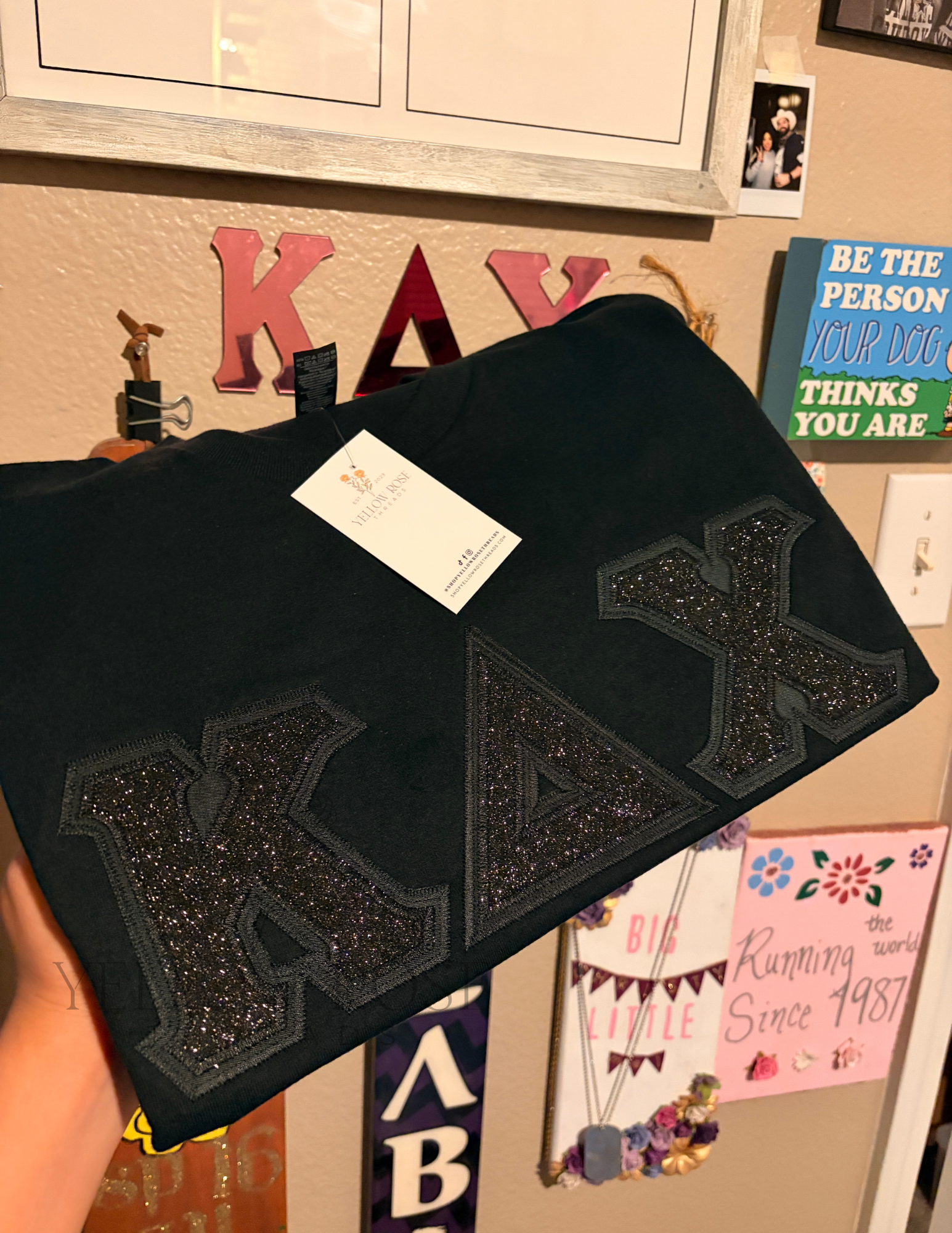 Kappa Delta Chi Single Glitter Letters- PRESET