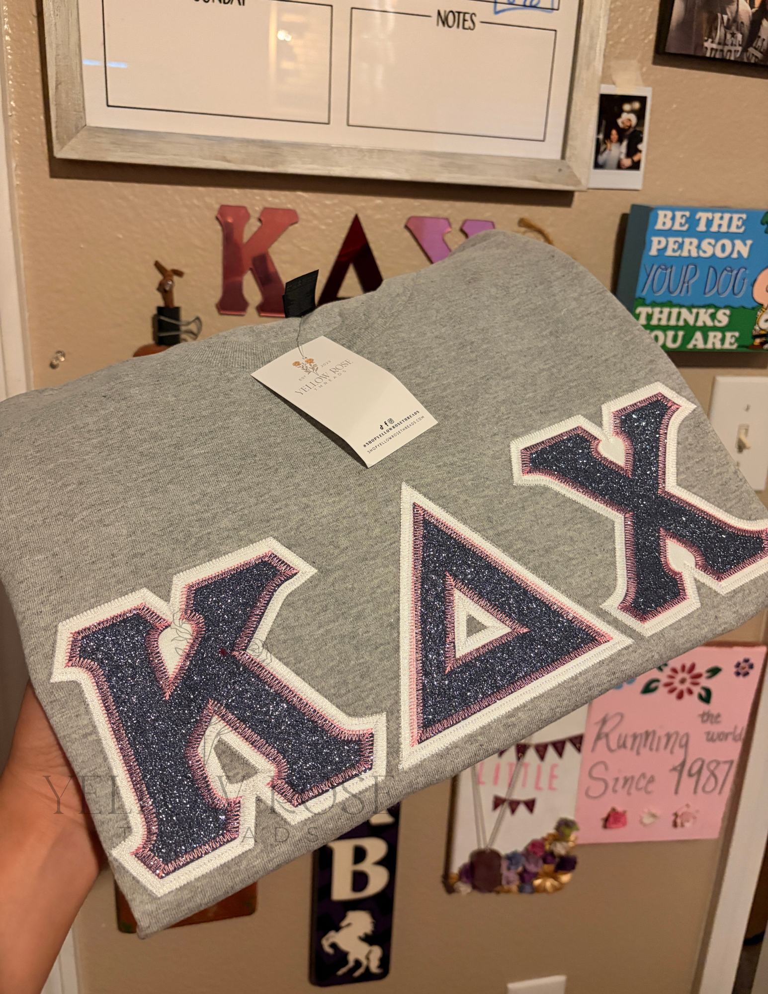 Kappa Delta Chi Single Glitter Letters- PRESET