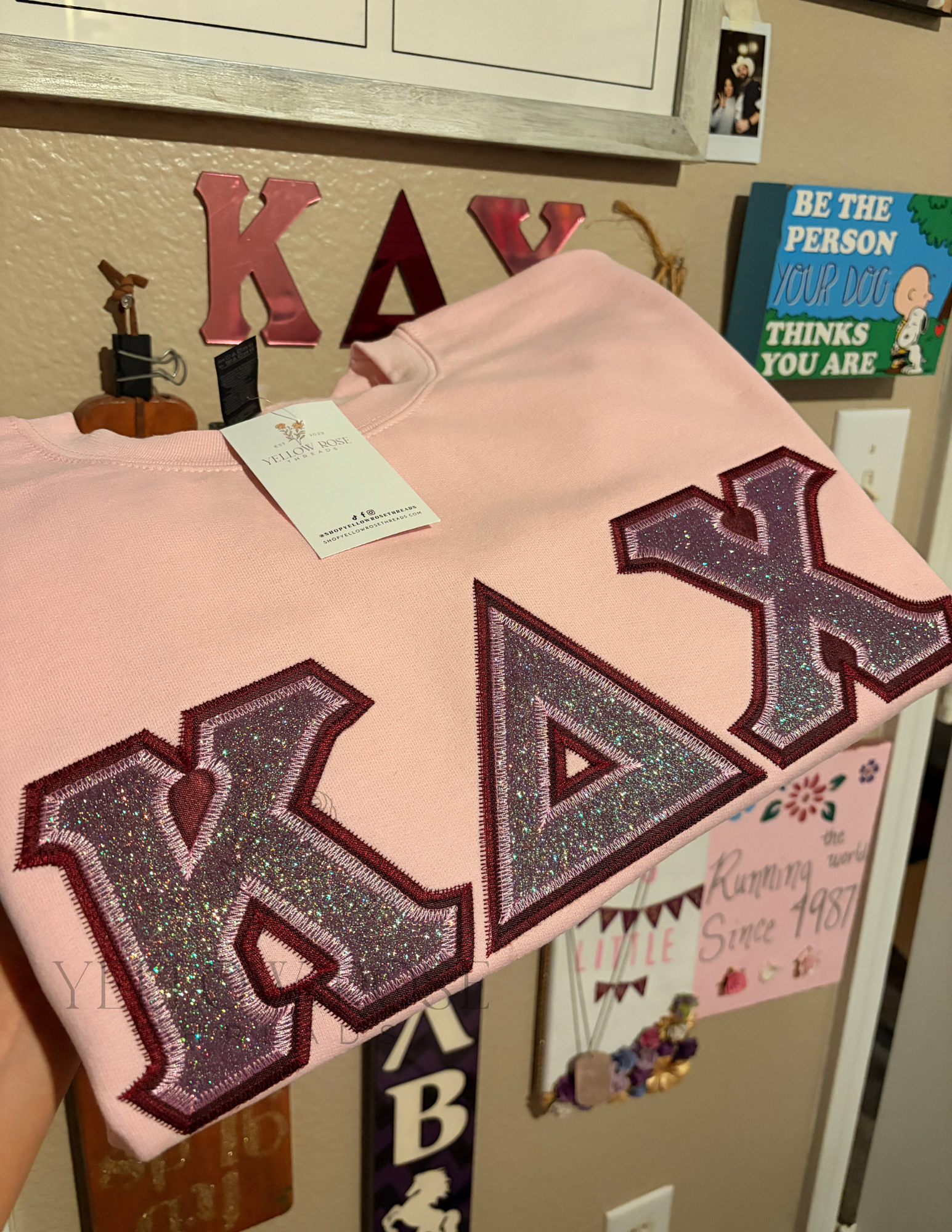 Kappa Delta Chi Single Glitter Letters- PRESET
