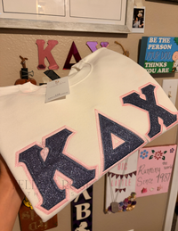 Kappa Delta Chi Single Glitter Letters- PRESET