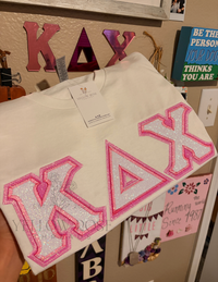 Kappa Delta Chi Single Glitter Letters- PRESET