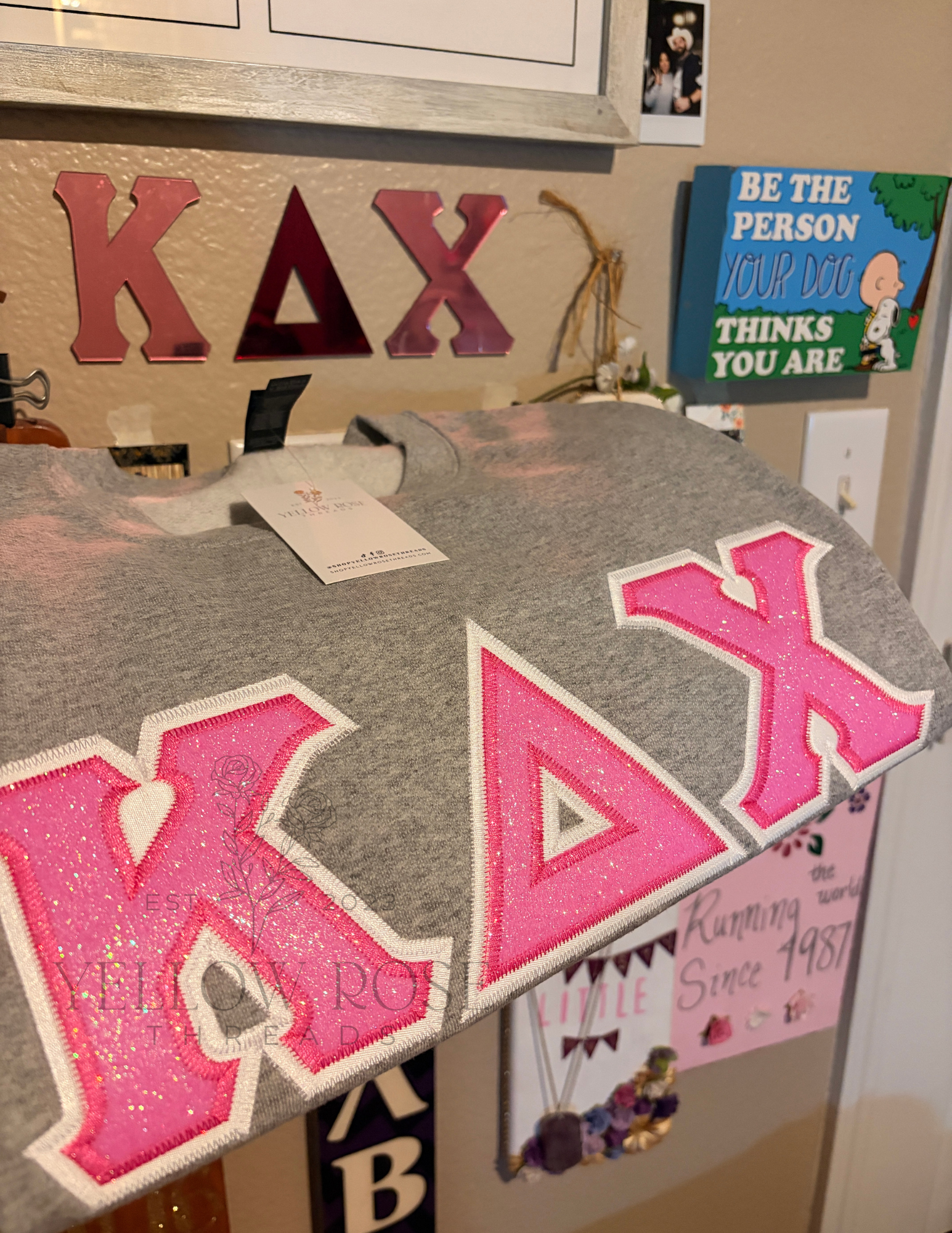 Kappa Delta Chi Single Glitter Letters- PRESET