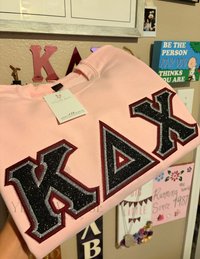 Kappa Delta Chi Single Glitter Letters- PRESET