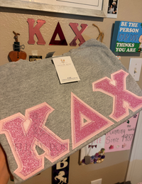 Kappa Delta Chi Single Glitter Letters- PRESET