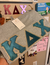 Kappa Delta Chi Single Glitter Letters- PRESET