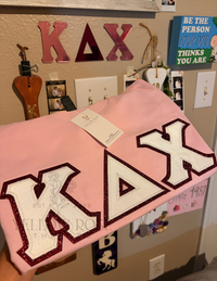 Kappa Delta Chi Single Glitter Letters- PRESET