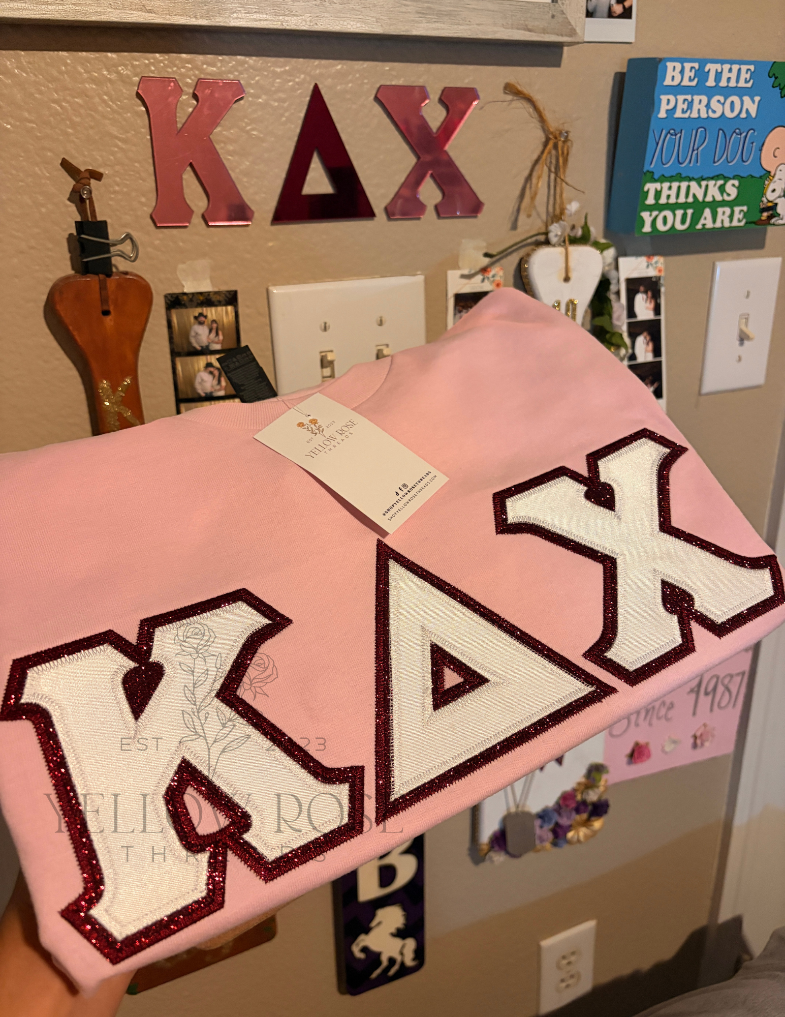 Kappa Delta Chi Single Glitter Letters- PRESET