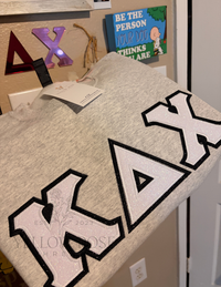 Kappa Delta Chi Double Glitter Letters-  PRESET