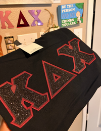 Kappa Delta Chi Single Glitter Letters- PRESET