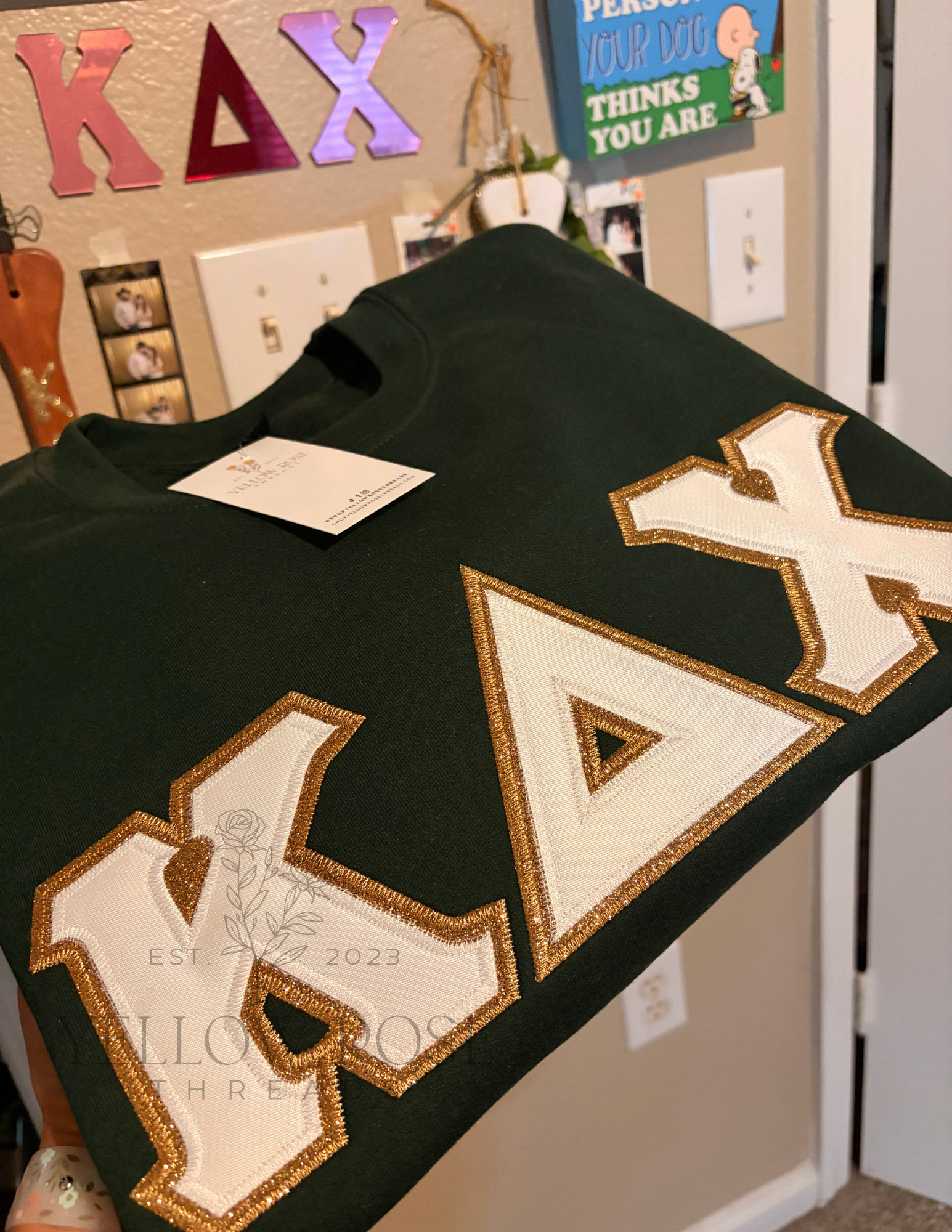Kappa Delta Chi Single Glitter Letters- PRESET