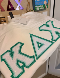 Kappa Delta Chi Double Glitter Letters-  PRESET