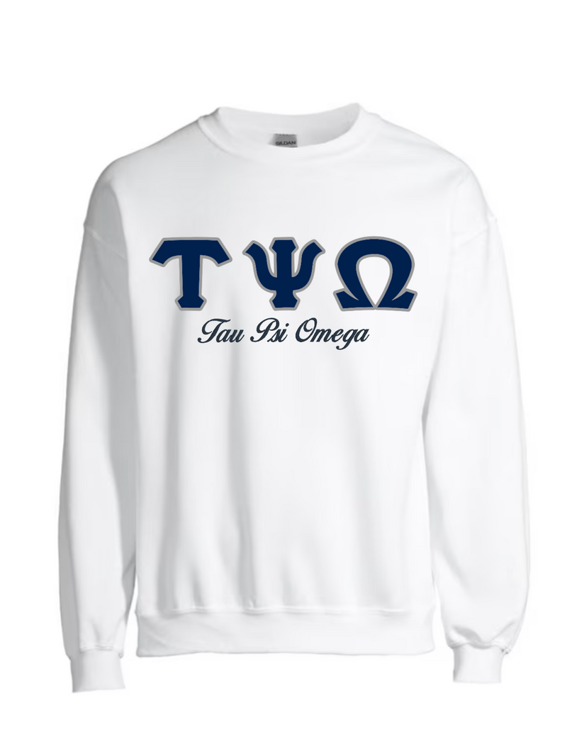 TPO Letters- White Sweatshirt w/Org Name
