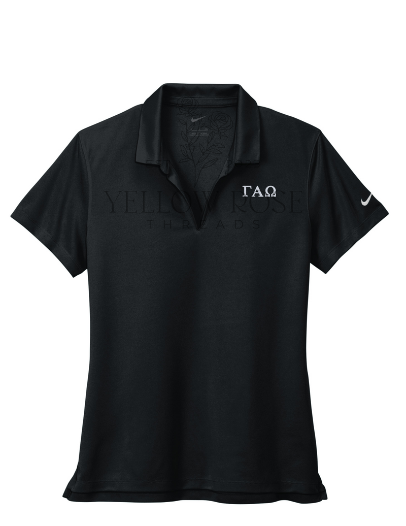 Gamma Alpha Omega Nike Polo- Letters