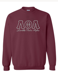 LTA Outline Only Letters w/Org Name Sweatshirt