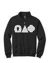 Omega Delta Phi Quarter-zip Letters