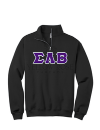 Sigma Lambda Beta Quarter-zip Letters