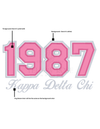 Kappa Delta Chi 1987 T-Shirt (Glitter)