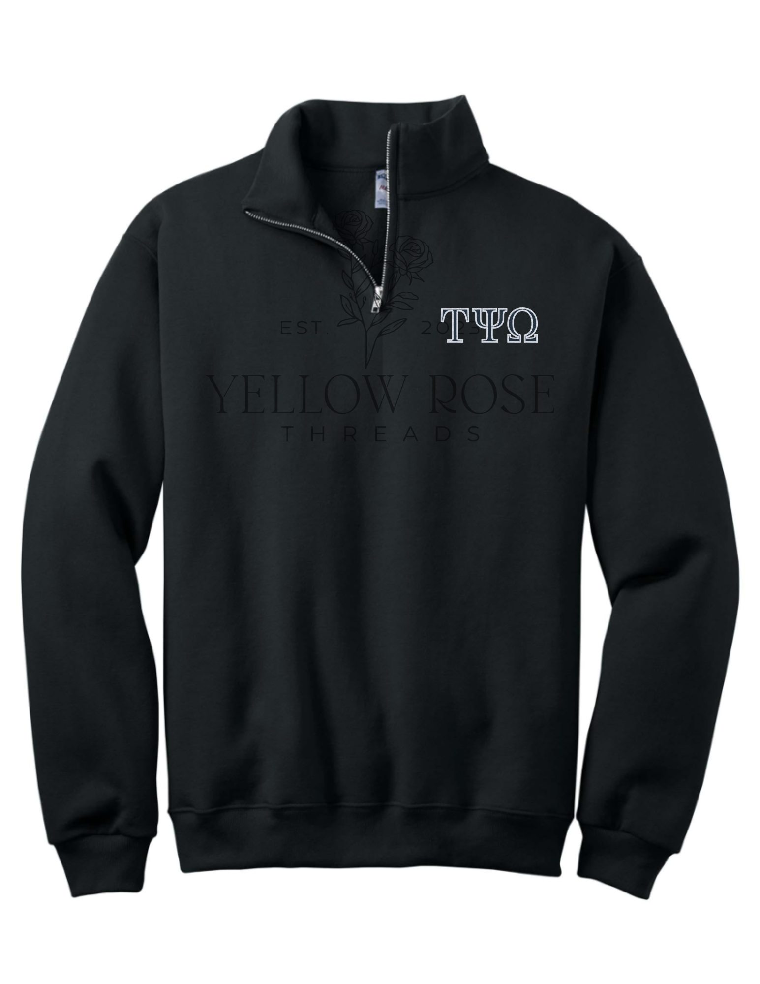 Tau Psi Omega Quarter Zip- Small Letters